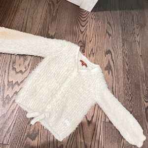 7 for all man kind fuzzy sweater 3T girls white